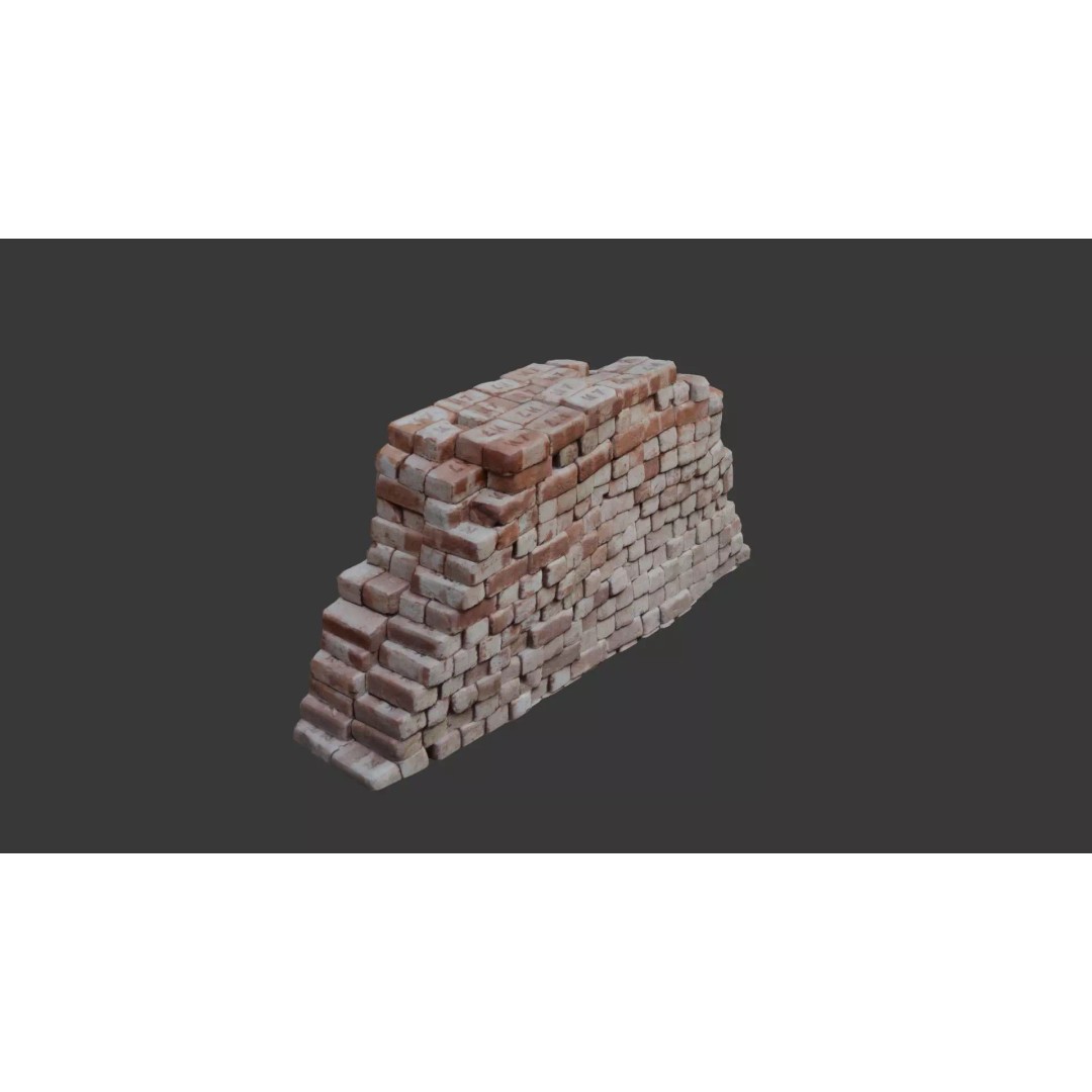 Stack of Bricks 3D Model – Low Poly Scanned Asset with PBR Textures - View 5