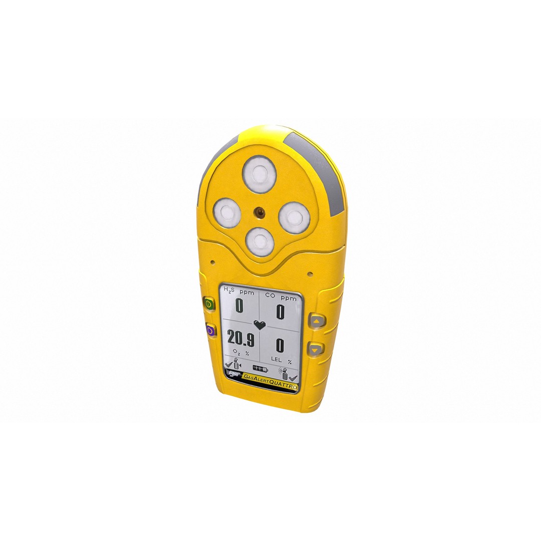 Portable Gas Detector 3D Model – Low Poly PBR Asset, FBX, Blender - View 22