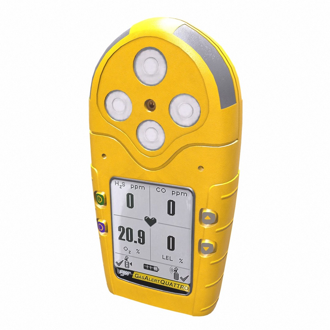 Portable Gas Detector 3D Model – Low Poly PBR Asset, FBX, Blender - View 3