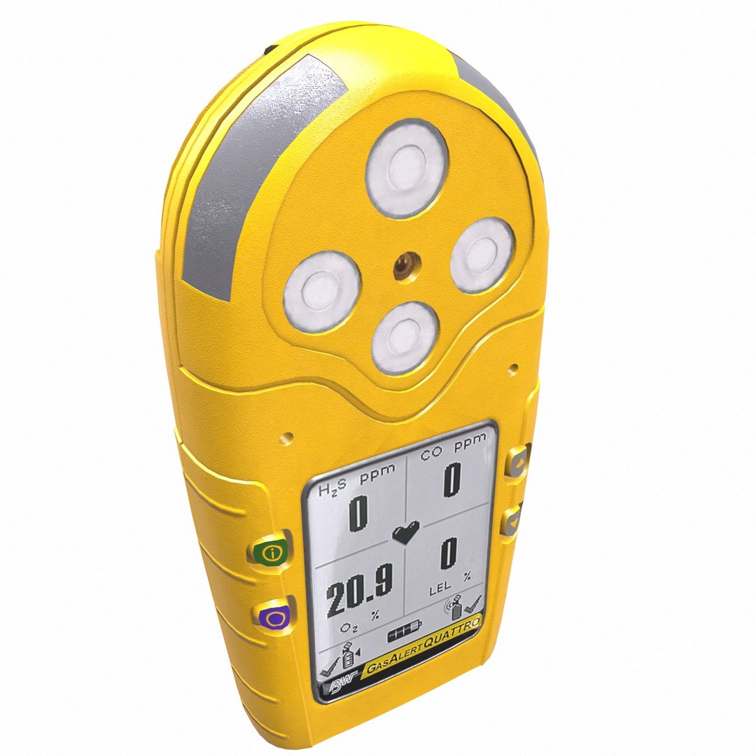 Portable Gas Detector 3D Model – Low Poly PBR Asset, FBX, Blender - View 6