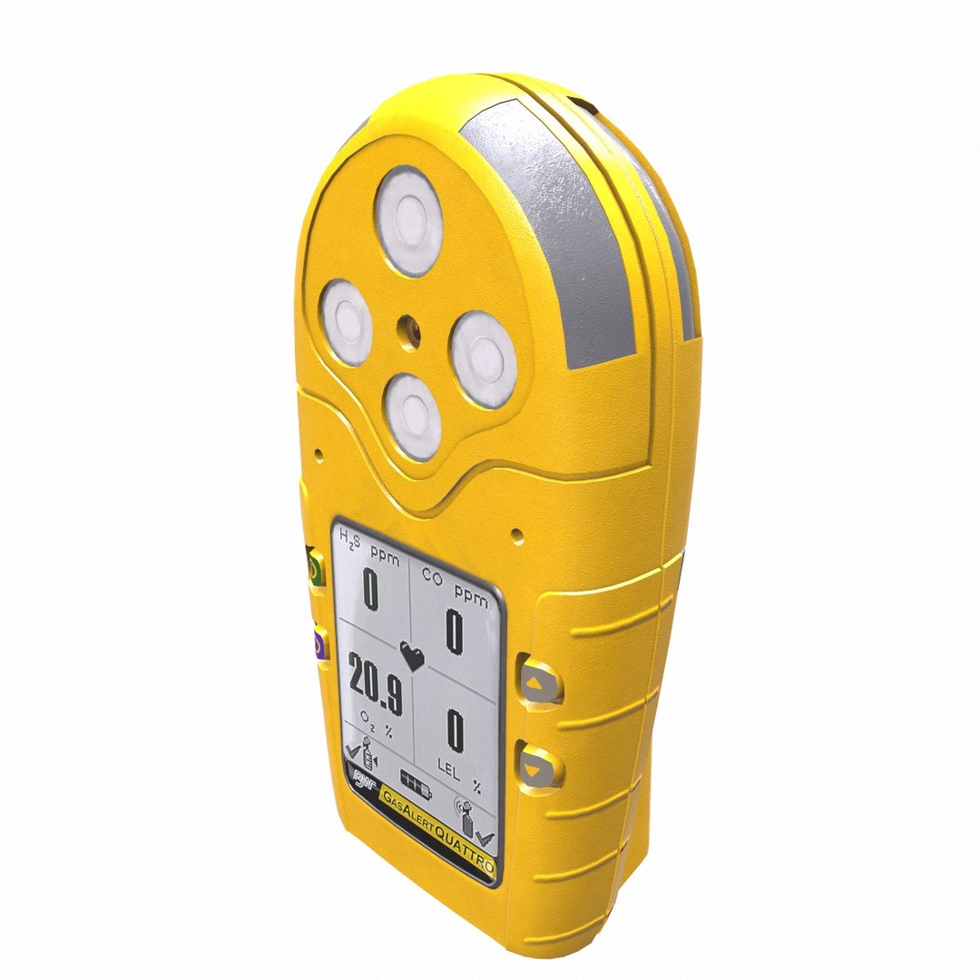 Portable Gas Detector 3D Model – Low Poly PBR Asset, FBX, Blender - View 7