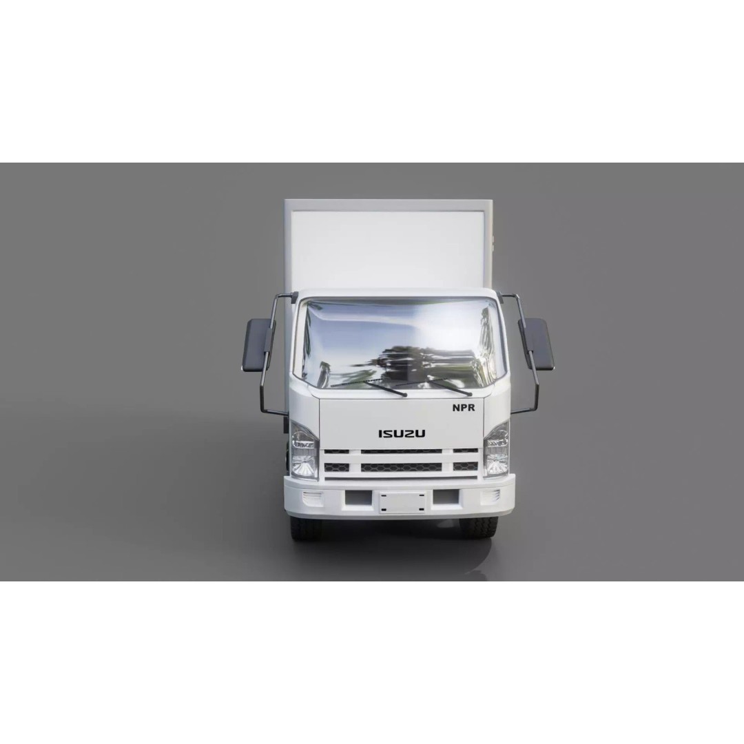 Isuzu NPR Box Truck 3D Model – Rigged PBR Vehicle for Blender - View 18