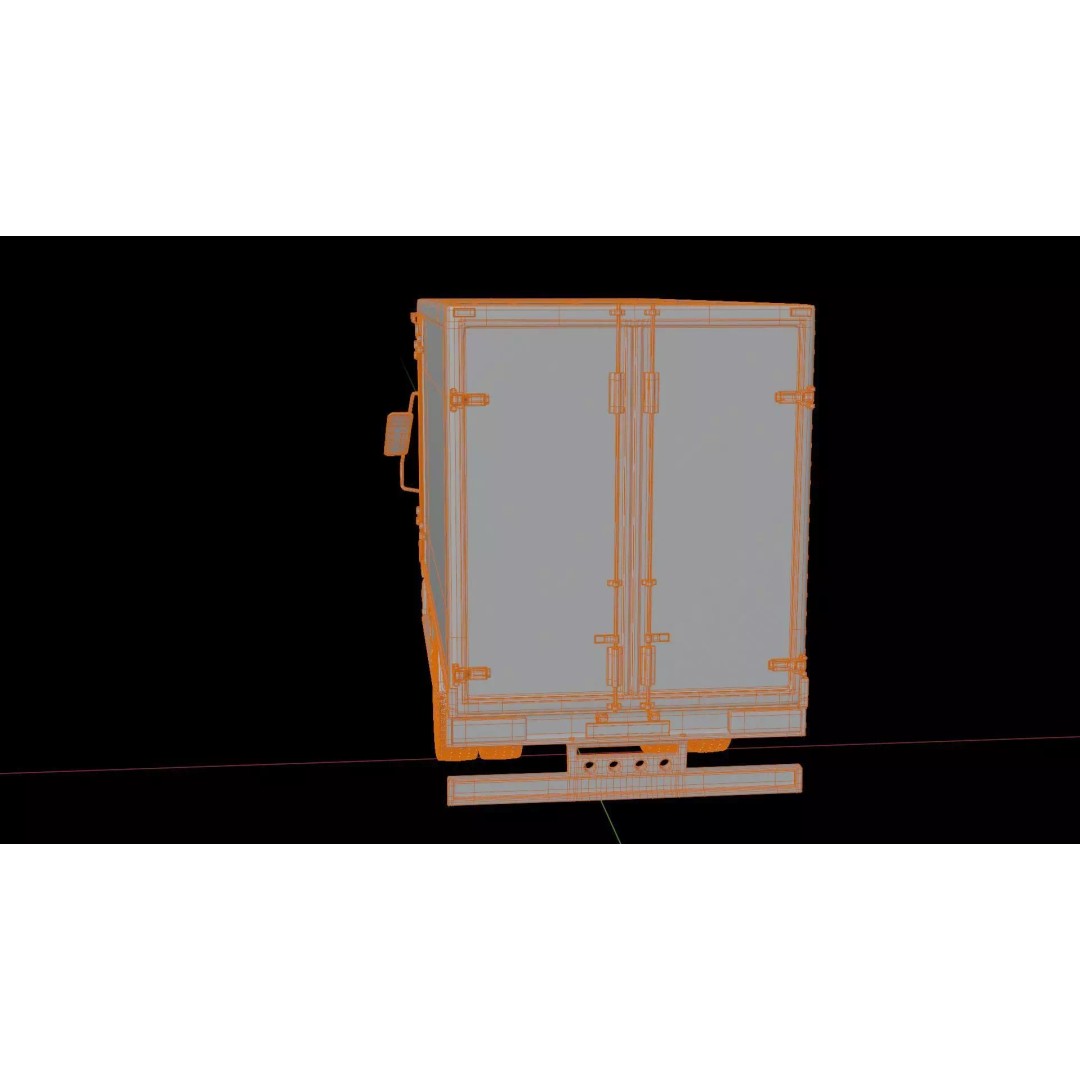 Isuzu NPR Box Truck 3D Model – Rigged PBR Vehicle for Blender - View 23