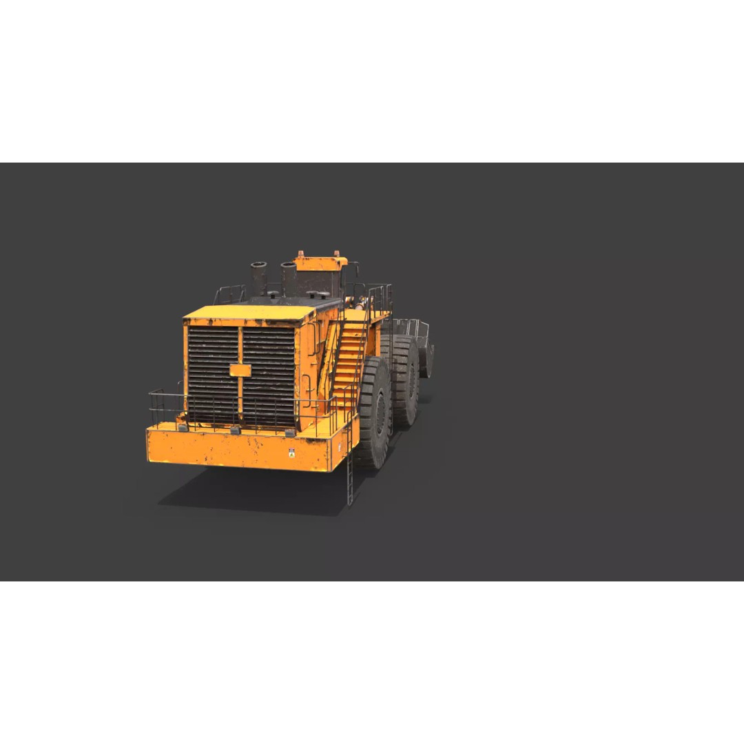 Heavy Wheeled Loader 3D Model – Rusted Industrial Vehicle, FBX, PBR - View 26