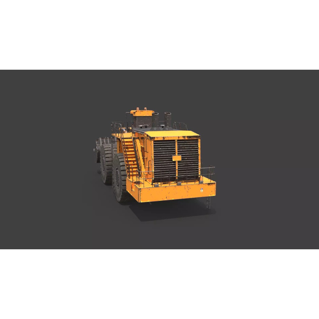 Heavy Wheeled Loader 3D Model – Rusted Industrial Vehicle, FBX, PBR - View 27