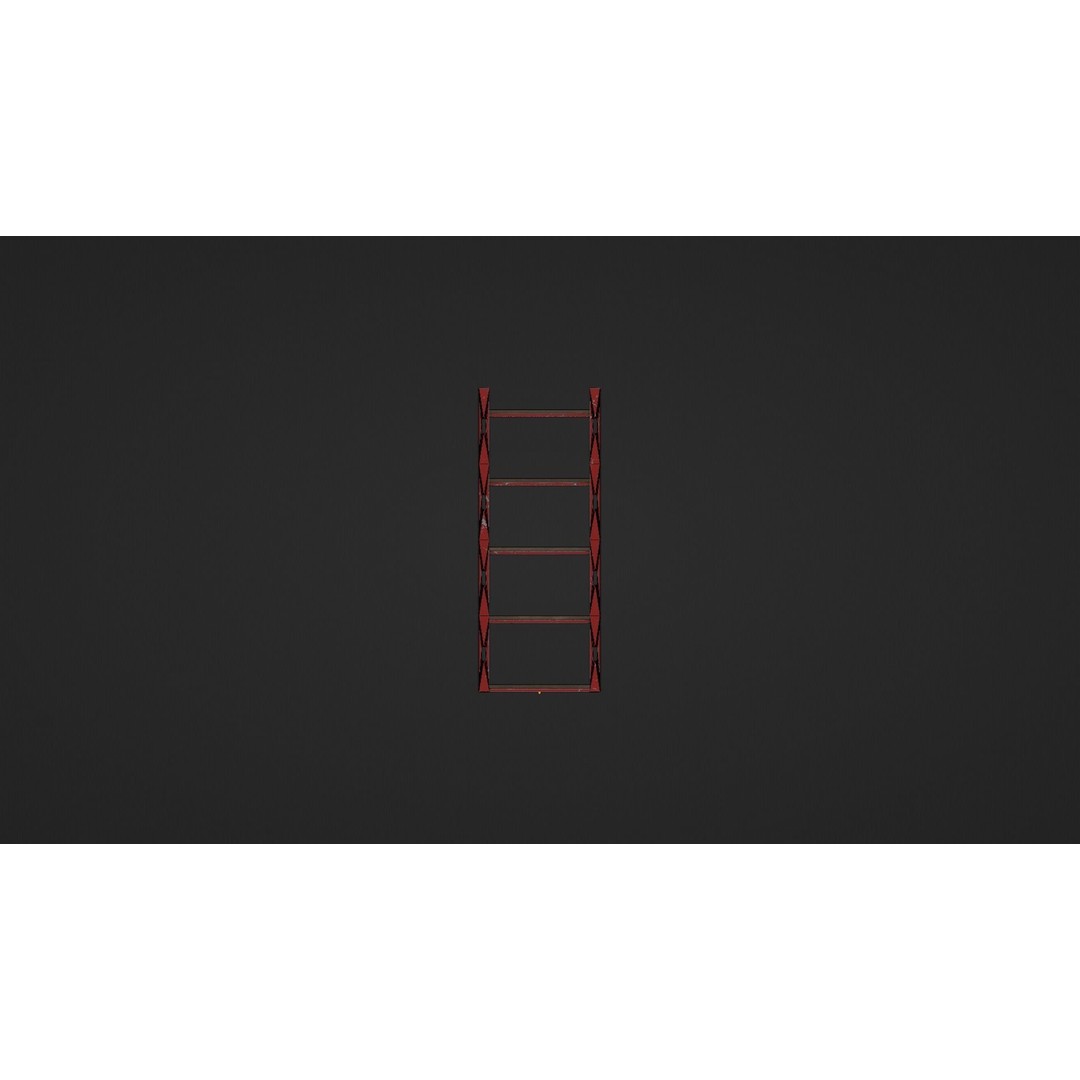 Metallic Industrial Shelf 3D Model – Low-Poly Game Asset, FBX, OBJ - View 18