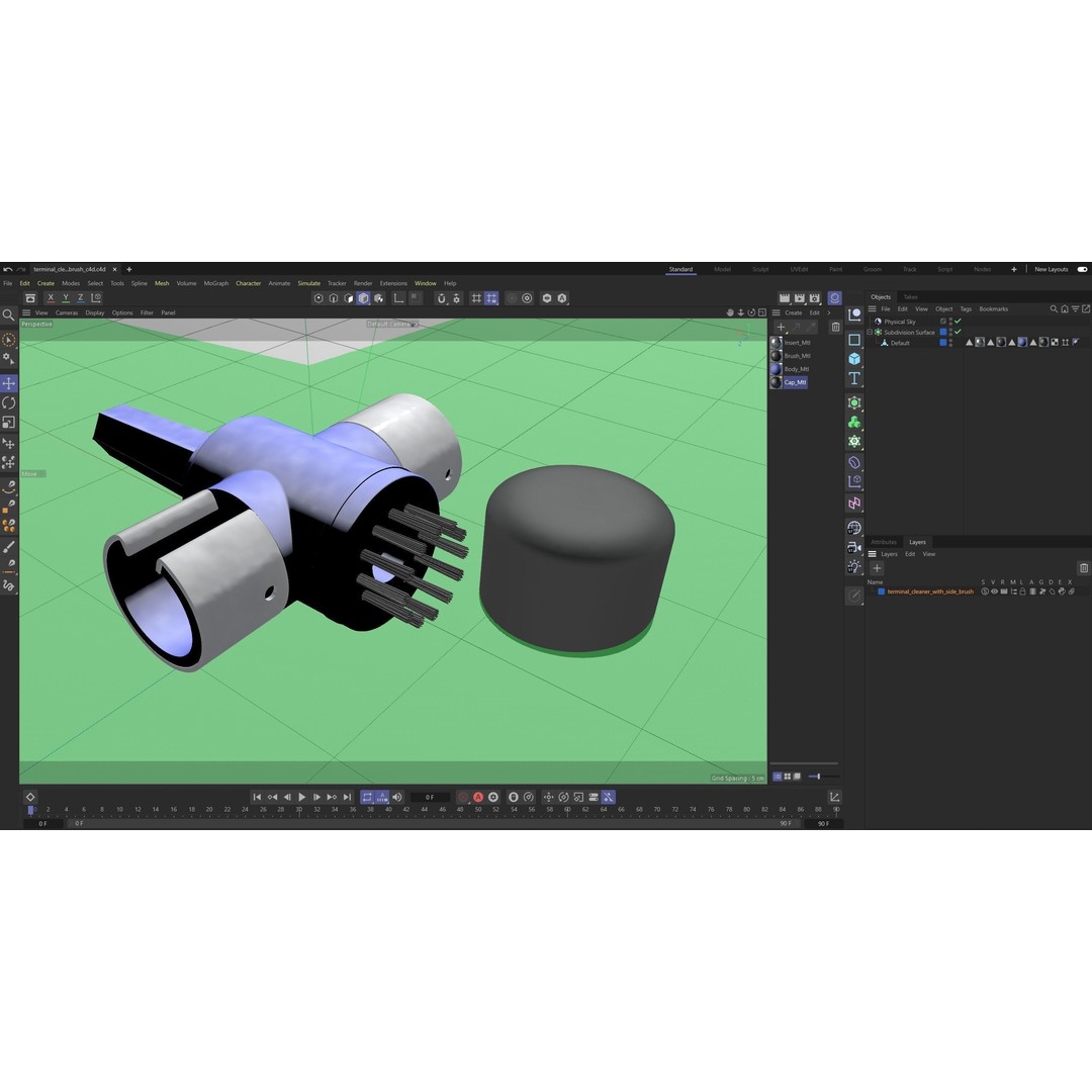 Terminal Cleaner 3D Model – Low Poly Tool with PBR Textures, FBX