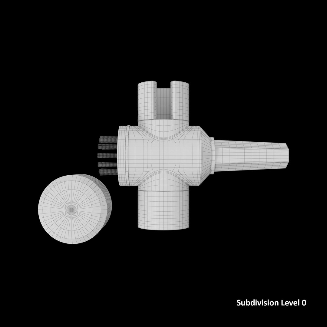 Terminal Cleaner 3D Model – Low Poly Tool with PBR Textures, FBX - View 10