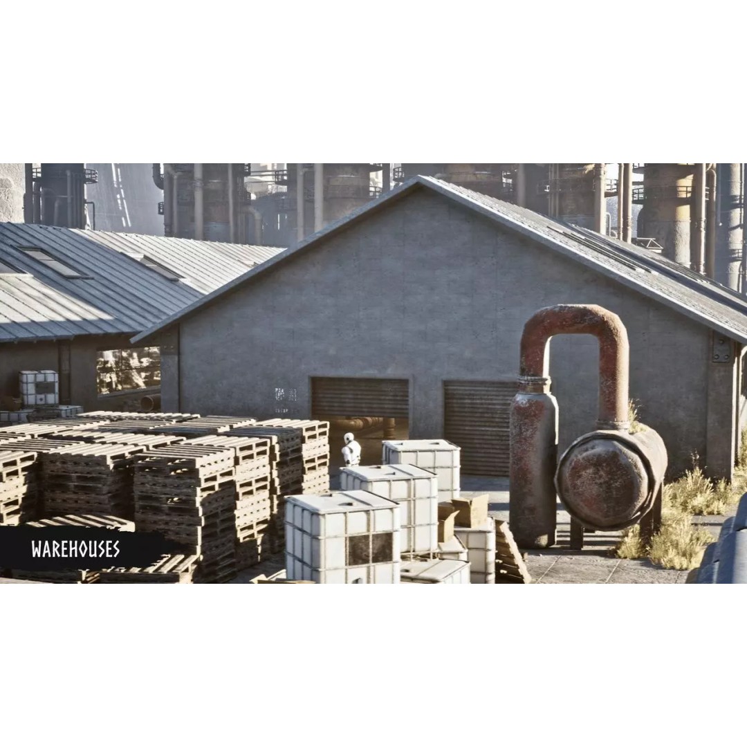 Industrial Factory 3D Model – Low Poly Game Asset, FBX, PBR - View 18