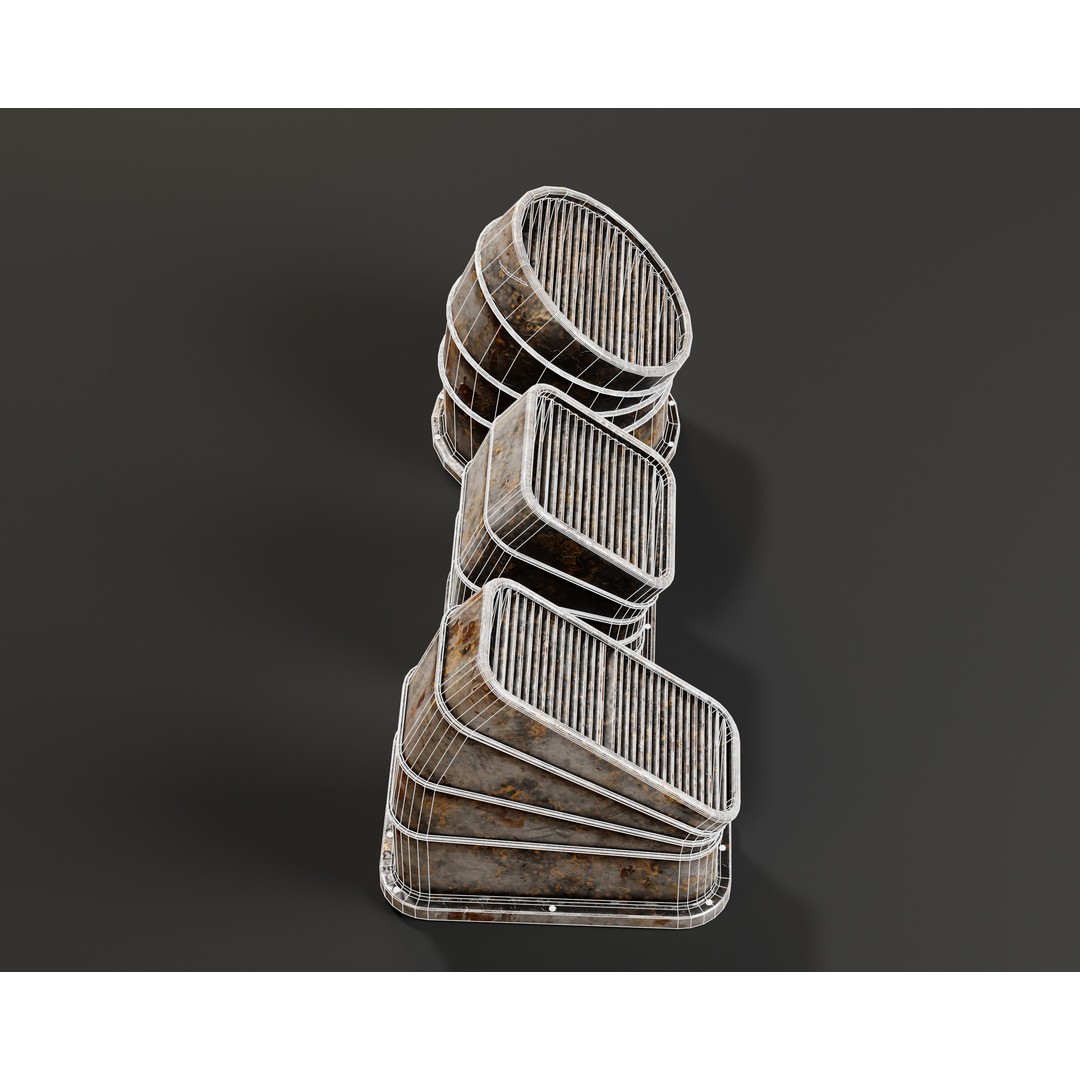 Industrial Vents 3D Model – Low Poly PBR Game Asset, FBX, OBJ - View 18