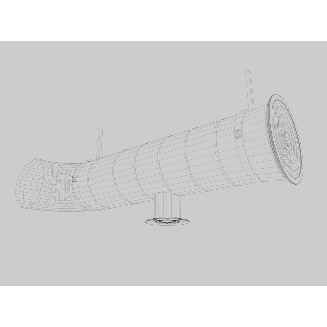 Ceiling Pipes and Vent 3D Model – Industrial Elements, FBX, Blender - View 13