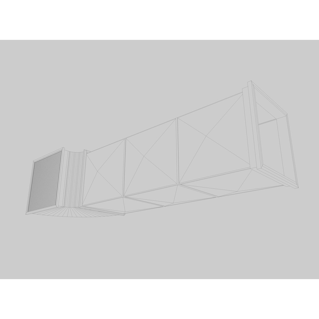 Ceiling Pipes and Vent 3D Model – Industrial Elements, FBX, Blender - View 15