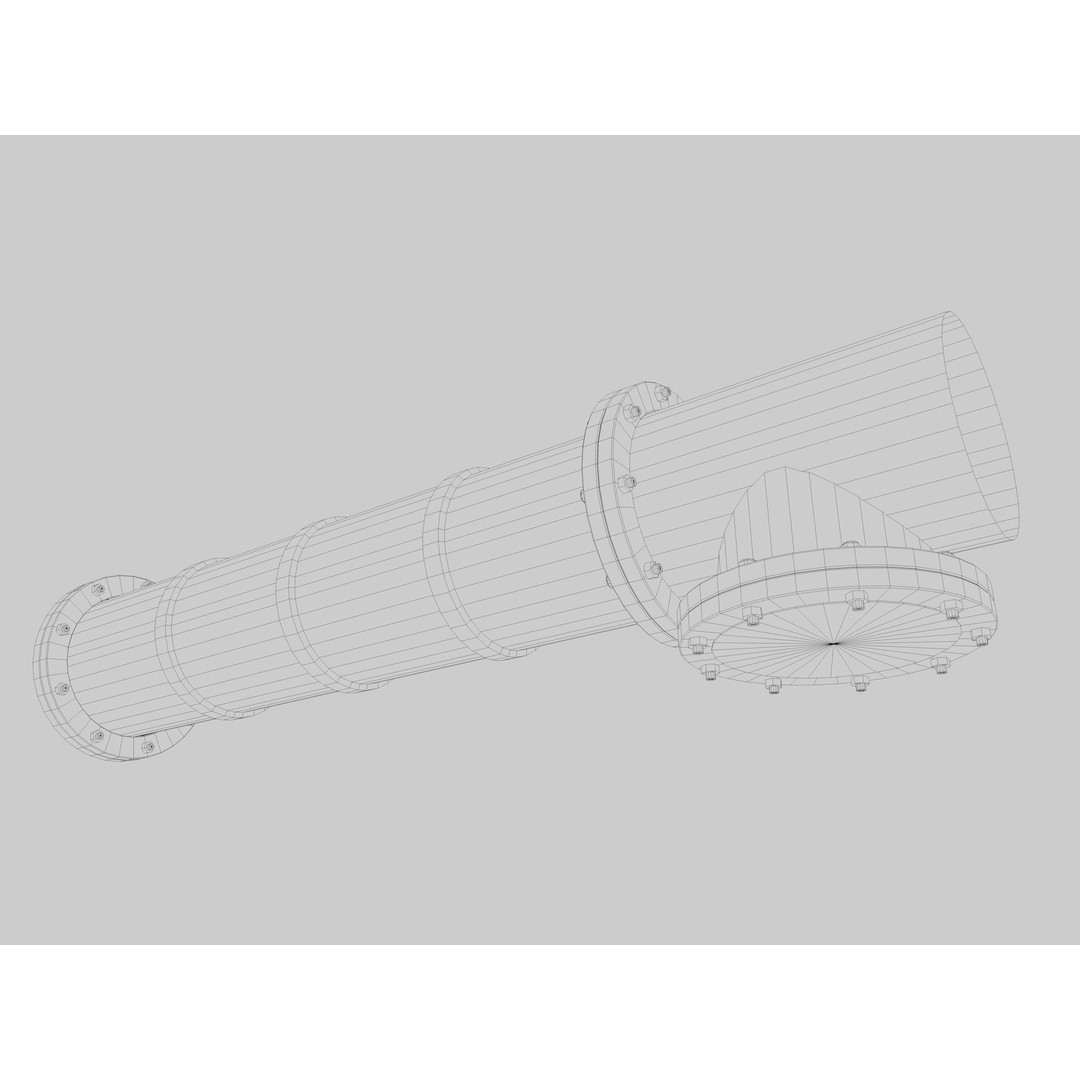 Ceiling Pipes and Vent 3D Model – Industrial Elements, FBX, Blender - View 17