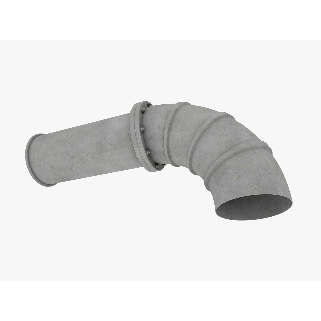 Ceiling Pipes and Vent 3D Model – Industrial Elements, FBX, Blender - View 24