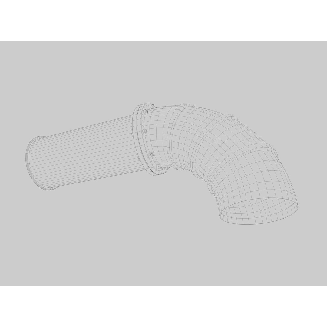 Ceiling Pipes and Vent 3D Model – Industrial Elements, FBX, Blender - View 25