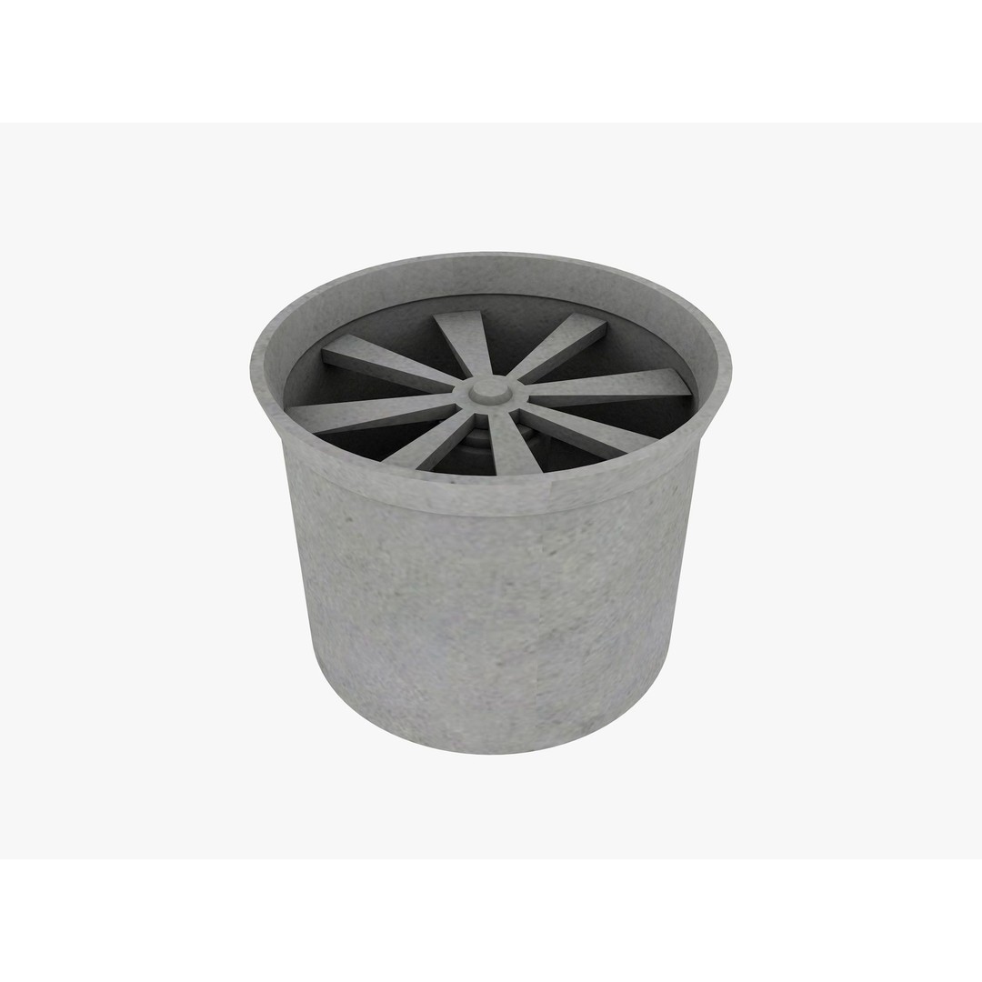 Ceiling Pipes and Vent 3D Model – Industrial Elements, FBX, Blender - View 54