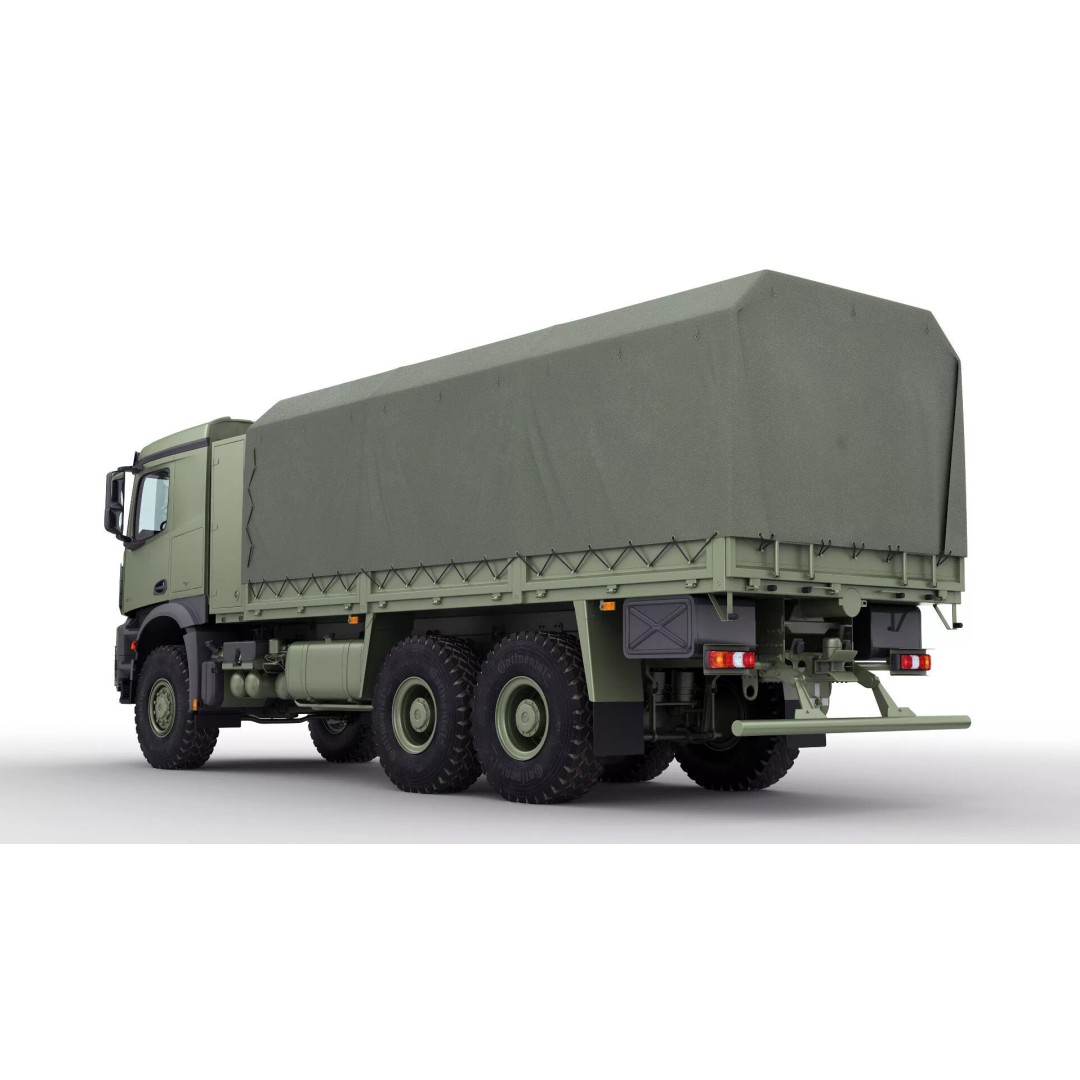 Mercedes Arocs Military 6X6 3D Model – Realistic Truck Asset, FBX, OBJ - View 11