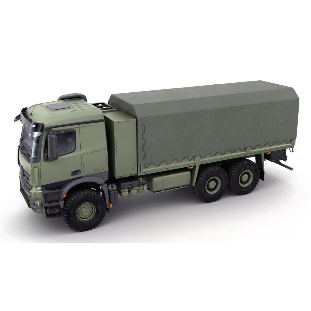 Mercedes Arocs Military 6X6 3D Model – Realistic Truck Asset, FBX, OBJ - View 12