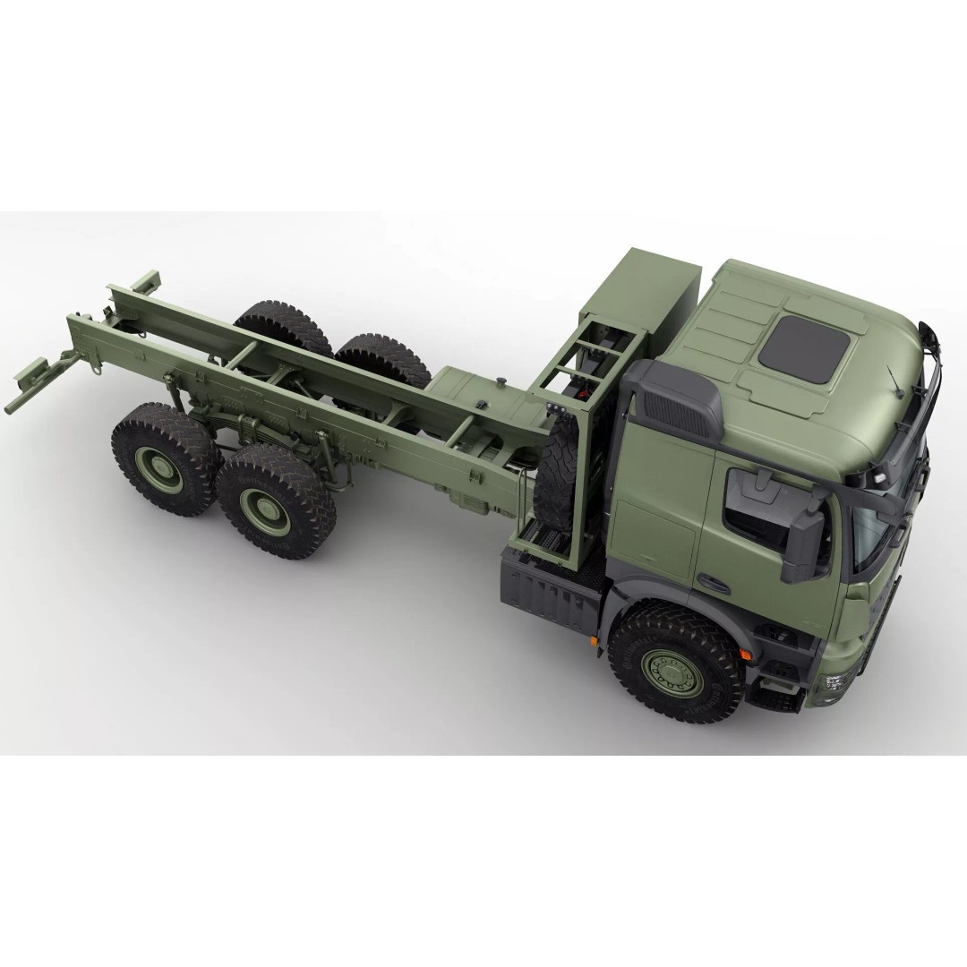 Mercedes Arocs Military 6X6 3D Model – Realistic Truck Asset, FBX, OBJ - View 13