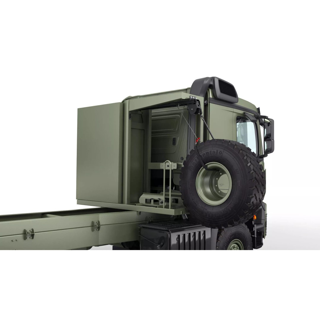 Mercedes Arocs Military 6X6 3D Model – Realistic Truck Asset, FBX, OBJ - View 19
