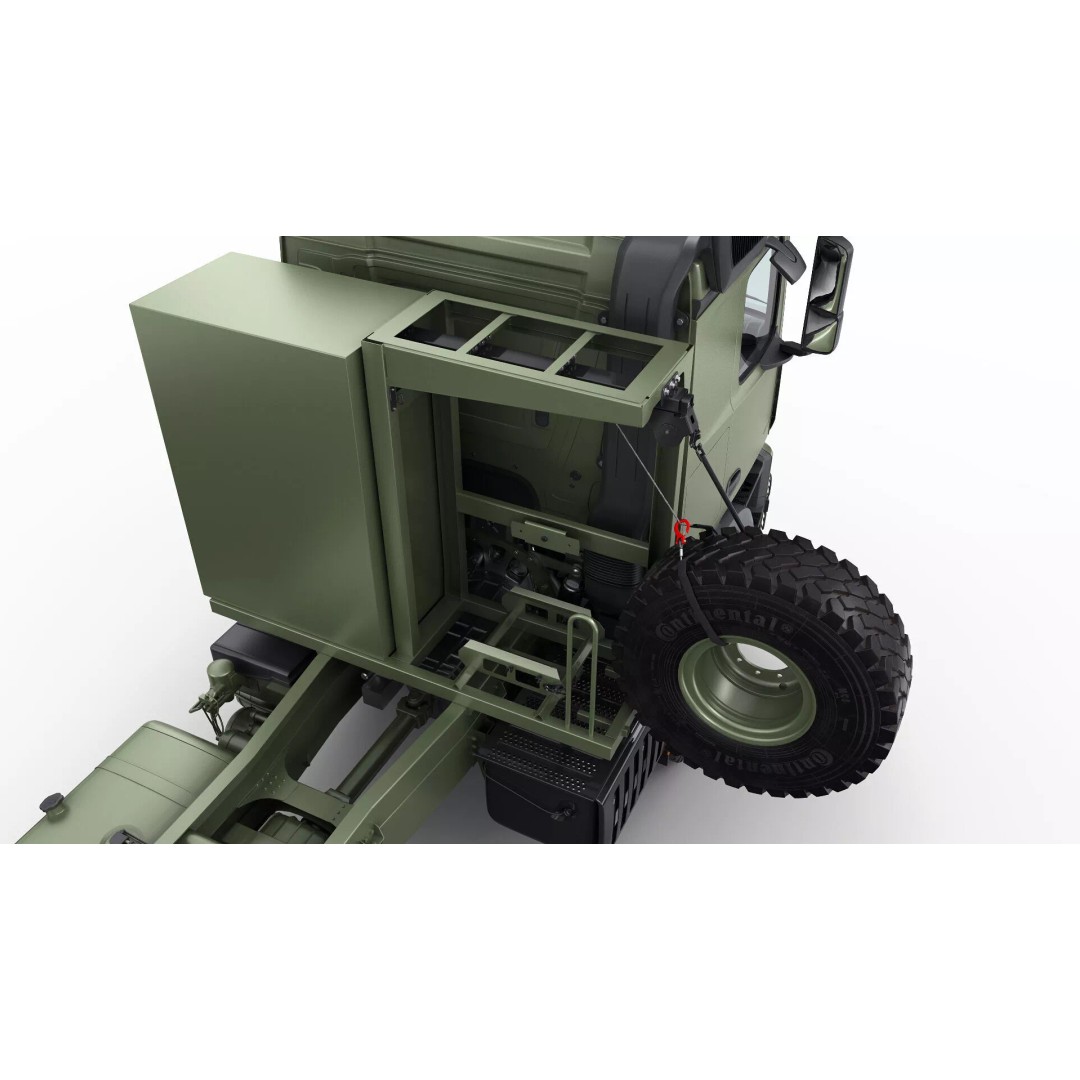 Mercedes Arocs Military 6X6 3D Model – Realistic Truck Asset, FBX, OBJ - View 20