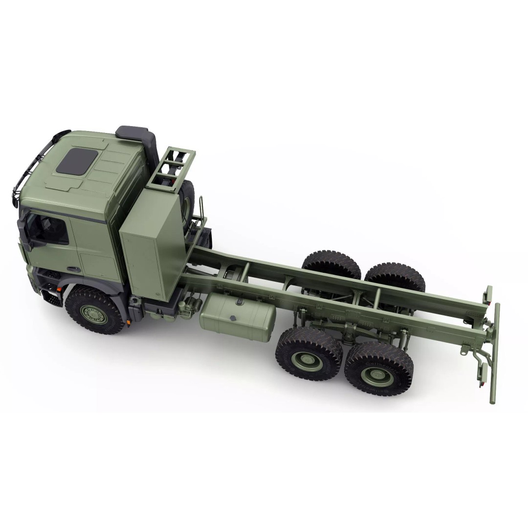 Mercedes Arocs Military 6X6 3D Model – Realistic Truck Asset, FBX, OBJ - View 21