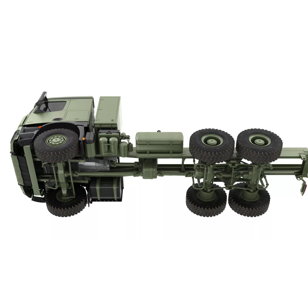 Mercedes Arocs Military 6X6 3D Model – Realistic Truck Asset, FBX, OBJ - View 22