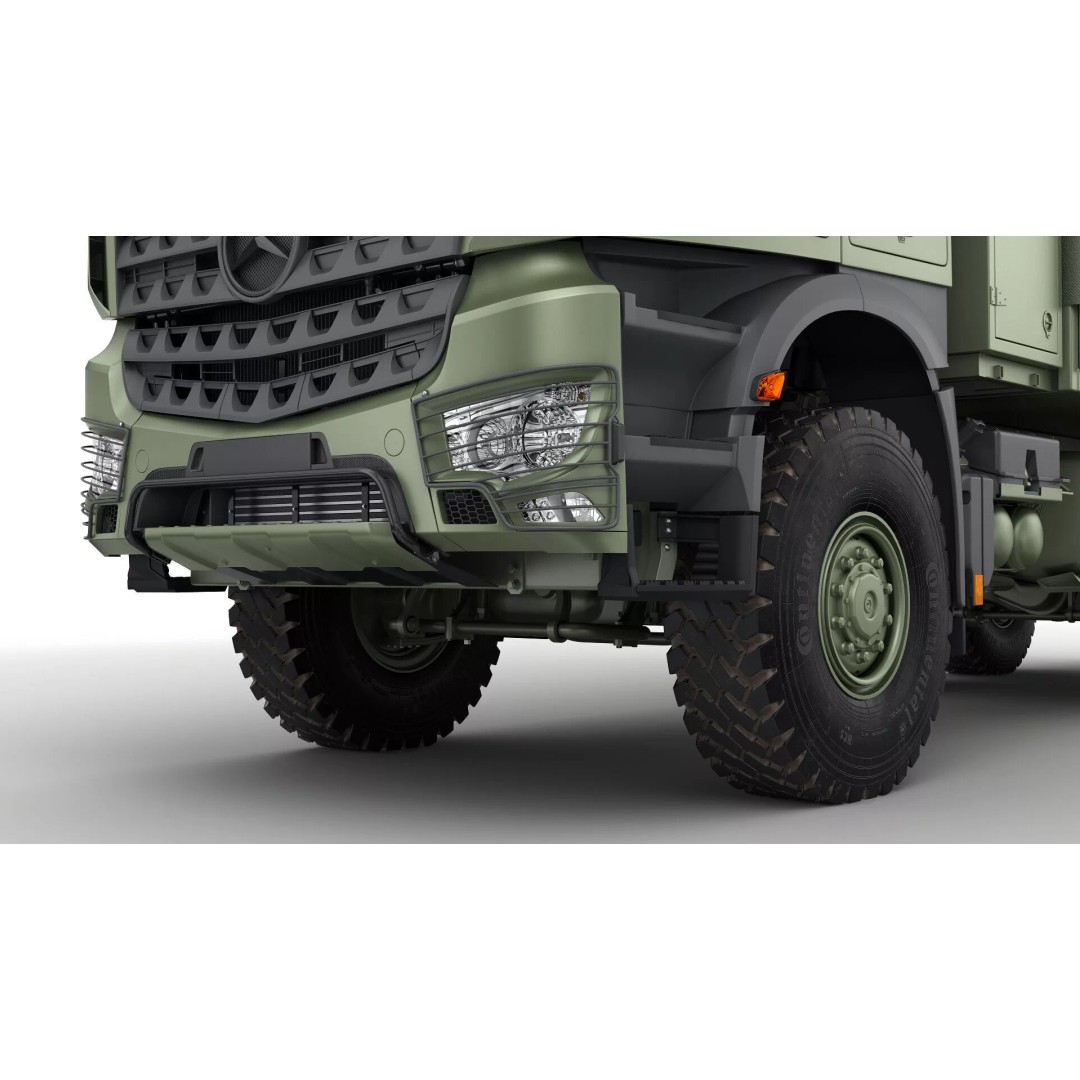 Mercedes Arocs Military 6X6 3D Model – Realistic Truck Asset, FBX, OBJ - View 7