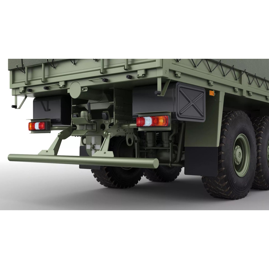 Mercedes Arocs Military 6X6 3D Model – Realistic Truck Asset, FBX, OBJ - View 9