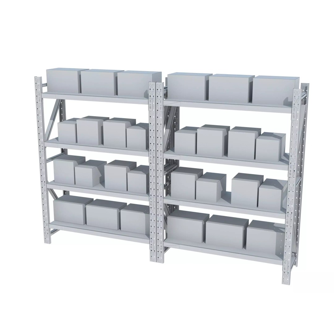 Warehouse Rack 3D Model – Realistic Storage Solution, FBX, OBJ - View 11
