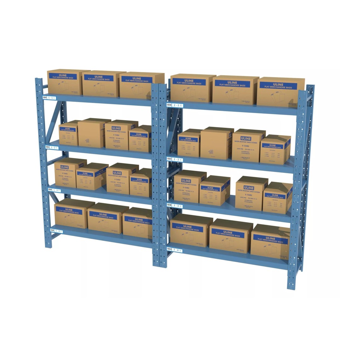 Warehouse Rack 3D Model – Realistic Storage Solution, FBX, OBJ - View 4