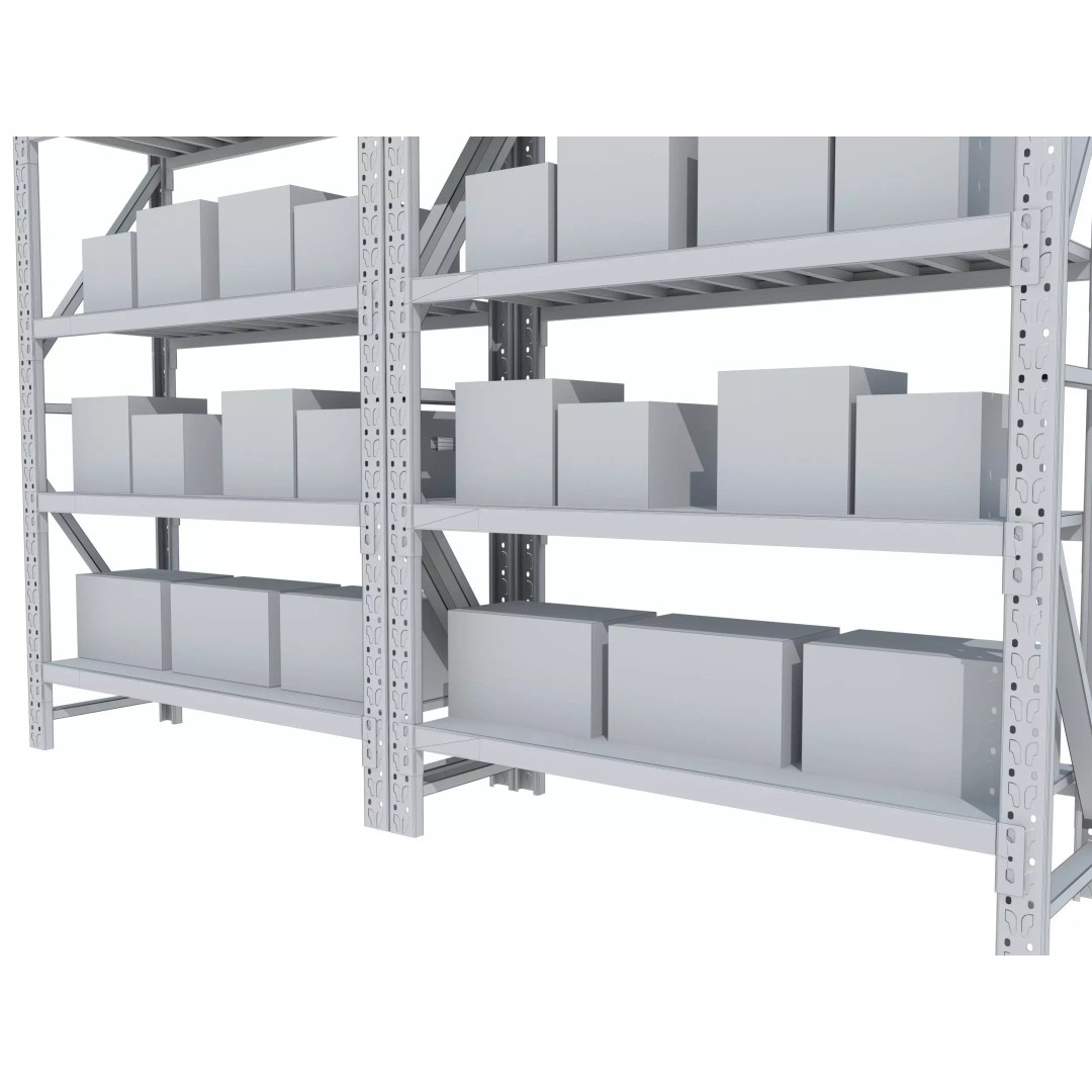 Warehouse Rack 3D Model – Realistic Storage Solution, FBX, OBJ - View 8