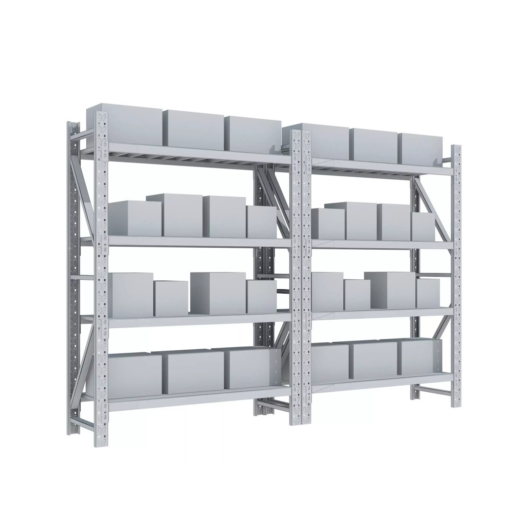 Warehouse Rack 3D Model – Realistic Storage Solution, FBX, OBJ - View 9
