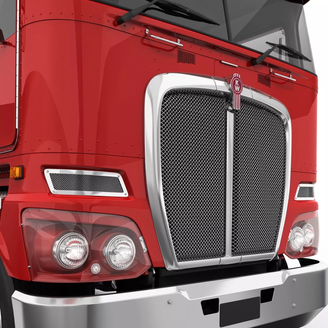 Kenworth K200 Flatbed 3D Model – Realistic Heavy-Duty Truck, FBX, OBJ - View 11