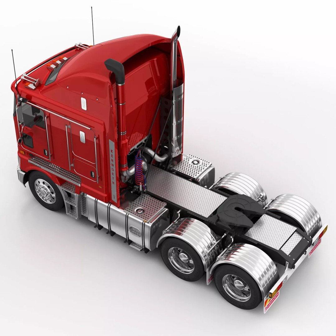 Kenworth K200 Flatbed 3D Model – Realistic Heavy-Duty Truck, FBX, OBJ - View 21