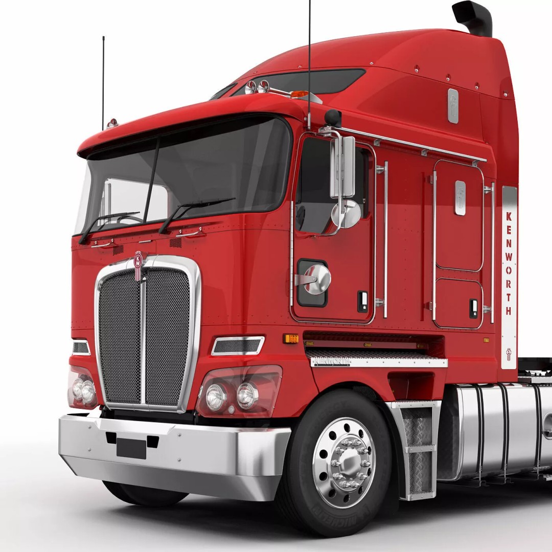 Kenworth K200 Flatbed 3D Model – Realistic Heavy-Duty Truck, FBX, OBJ - View 26