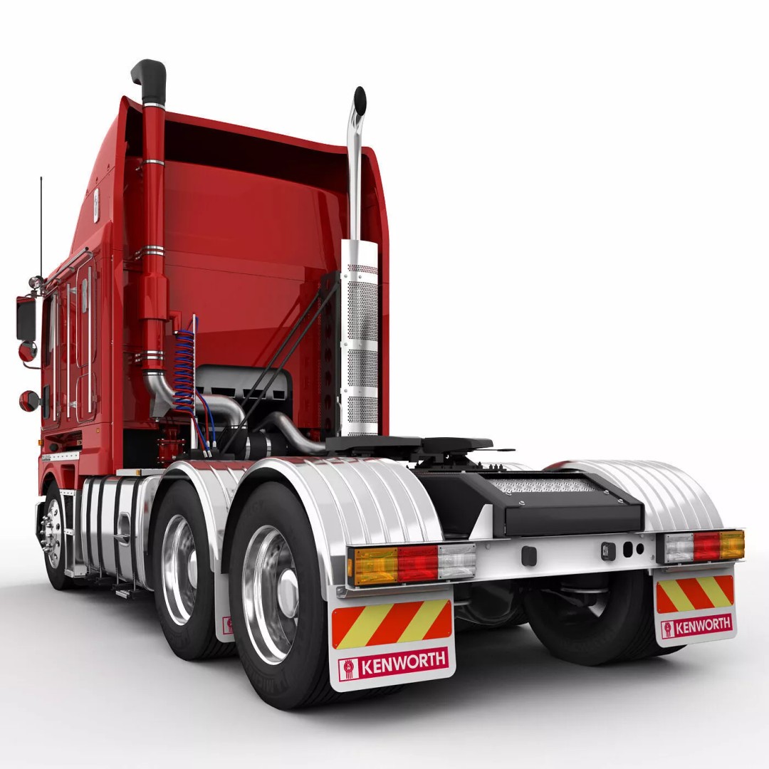 Kenworth K200 Flatbed 3D Model – Realistic Heavy-Duty Truck, FBX, OBJ - View 28