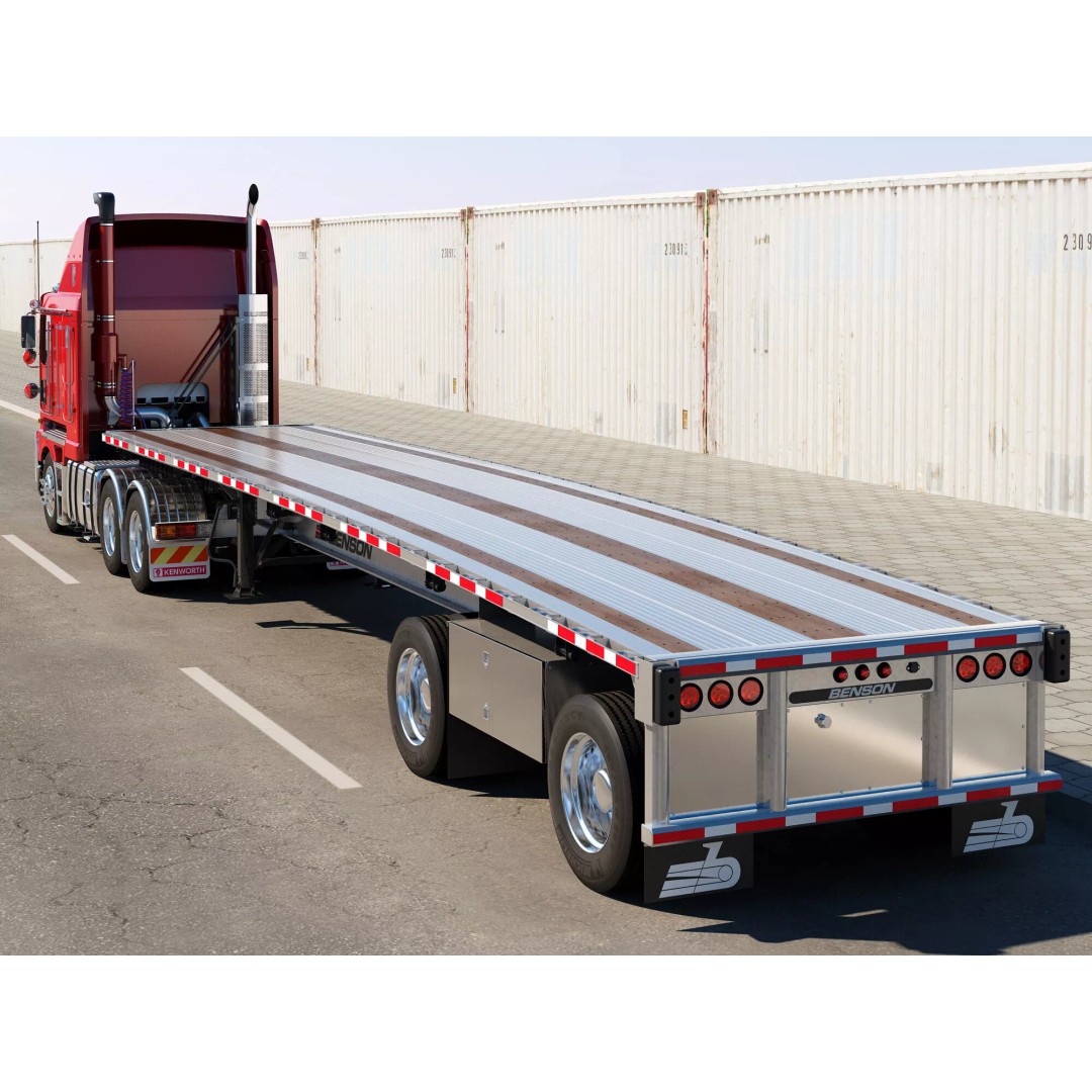 Kenworth K200 Flatbed 3D Model – Realistic Heavy-Duty Truck, FBX, OBJ - View 3