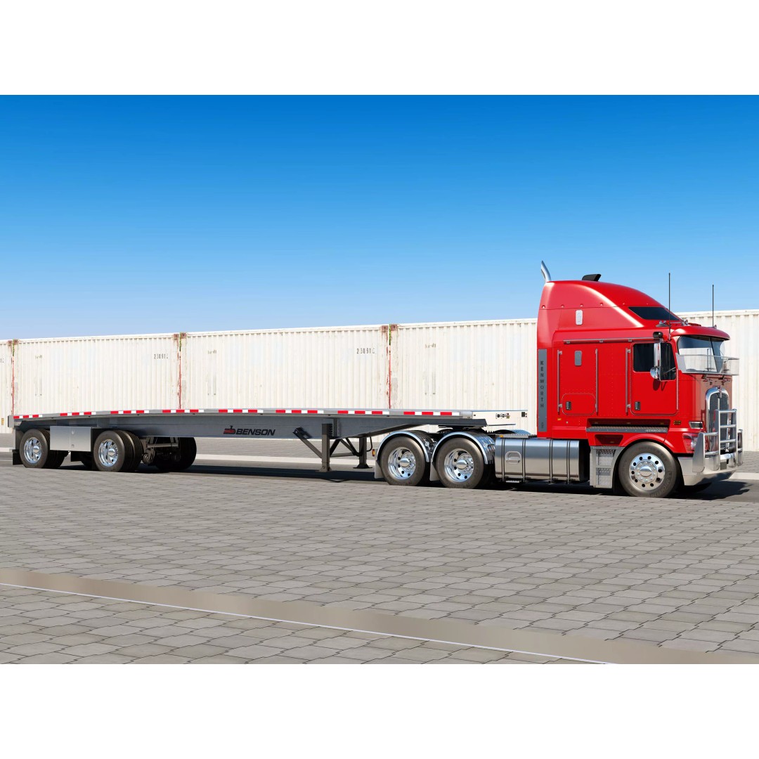 Kenworth K200 Flatbed 3D Model – Realistic Heavy-Duty Truck, FBX, OBJ - View 4