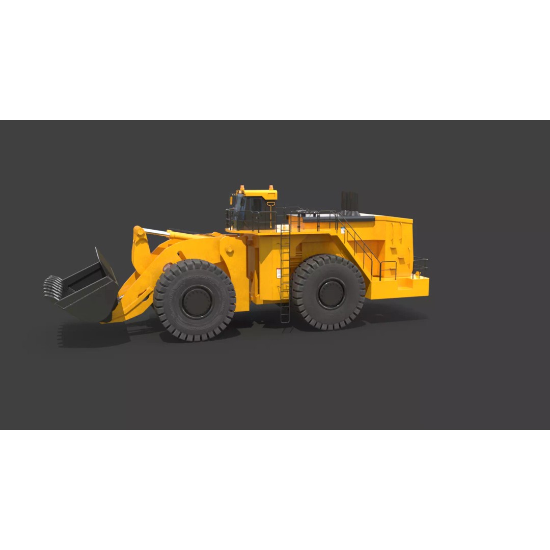 Heavy Wheeled Loader 3D Model – Detailed Industrial Vehicle, FBX