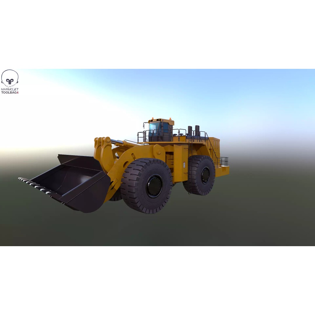 Heavy Wheeled Loader 3D Model – Detailed Industrial Vehicle, FBX - View 15