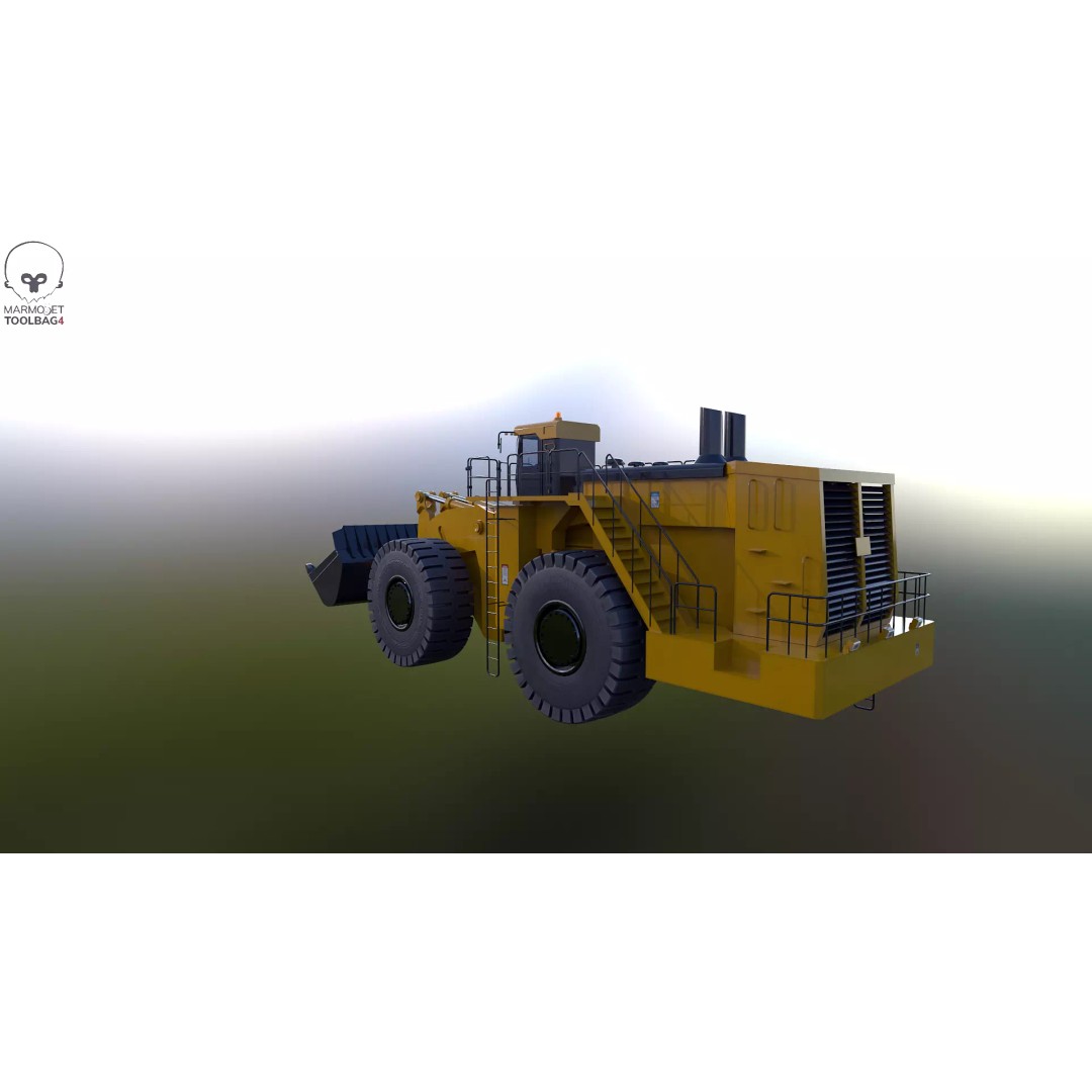 Heavy Wheeled Loader 3D Model – Detailed Industrial Vehicle, FBX - View 16
