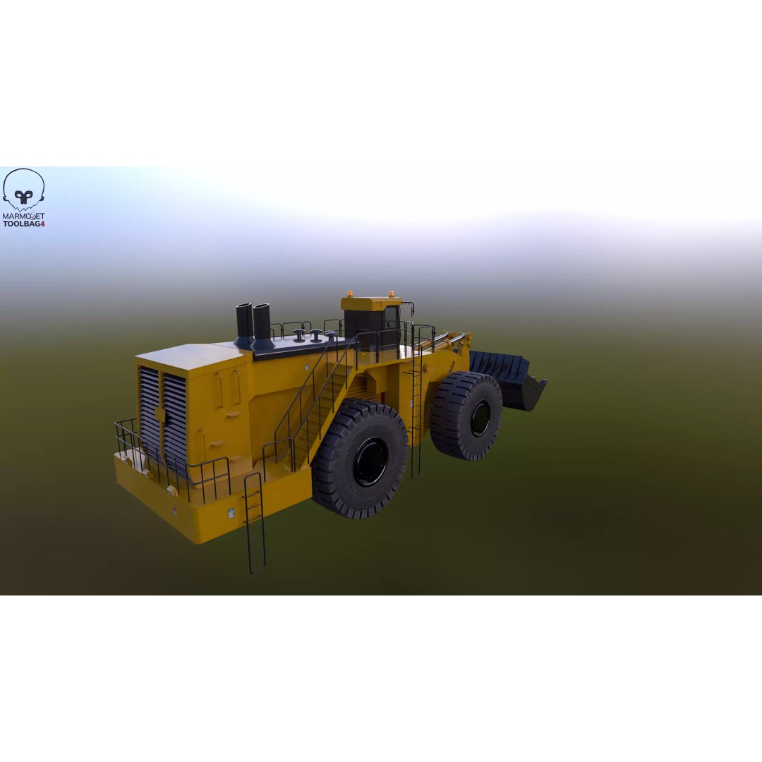Heavy Wheeled Loader 3D Model – Detailed Industrial Vehicle, FBX - View 17