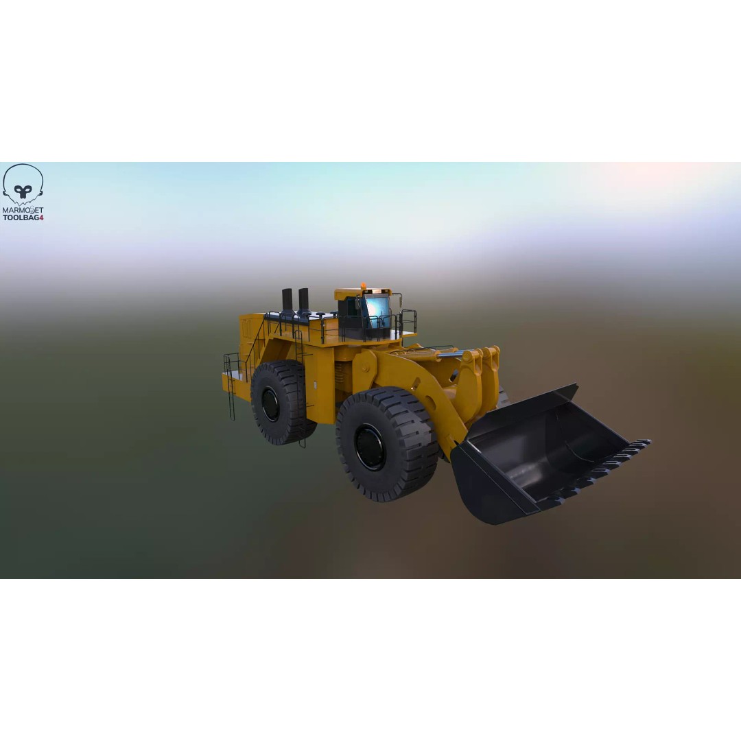 Heavy Wheeled Loader 3D Model – Detailed Industrial Vehicle, FBX - View 18