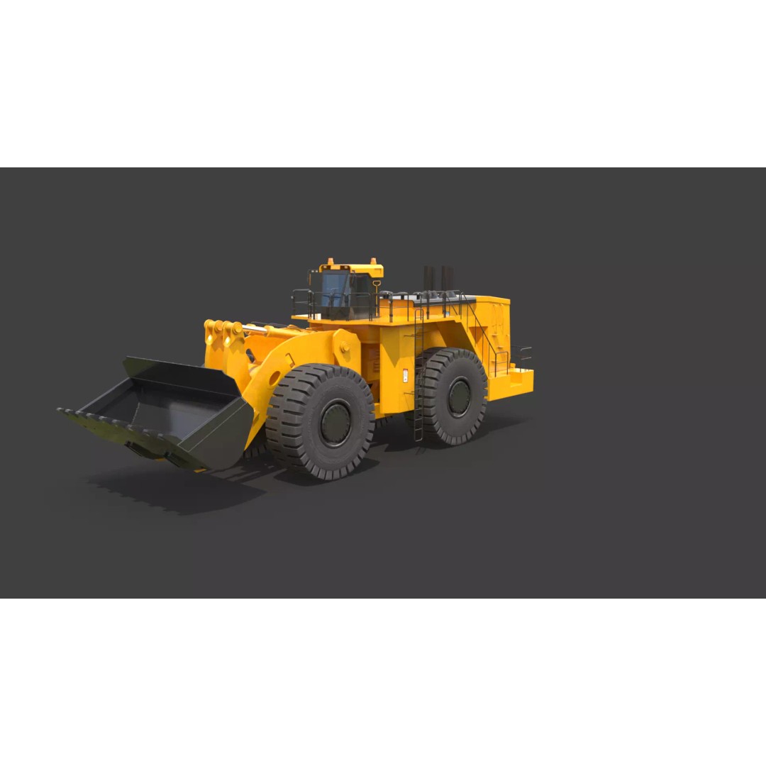 Heavy Wheeled Loader 3D Model – Detailed Industrial Vehicle, FBX - View 23
