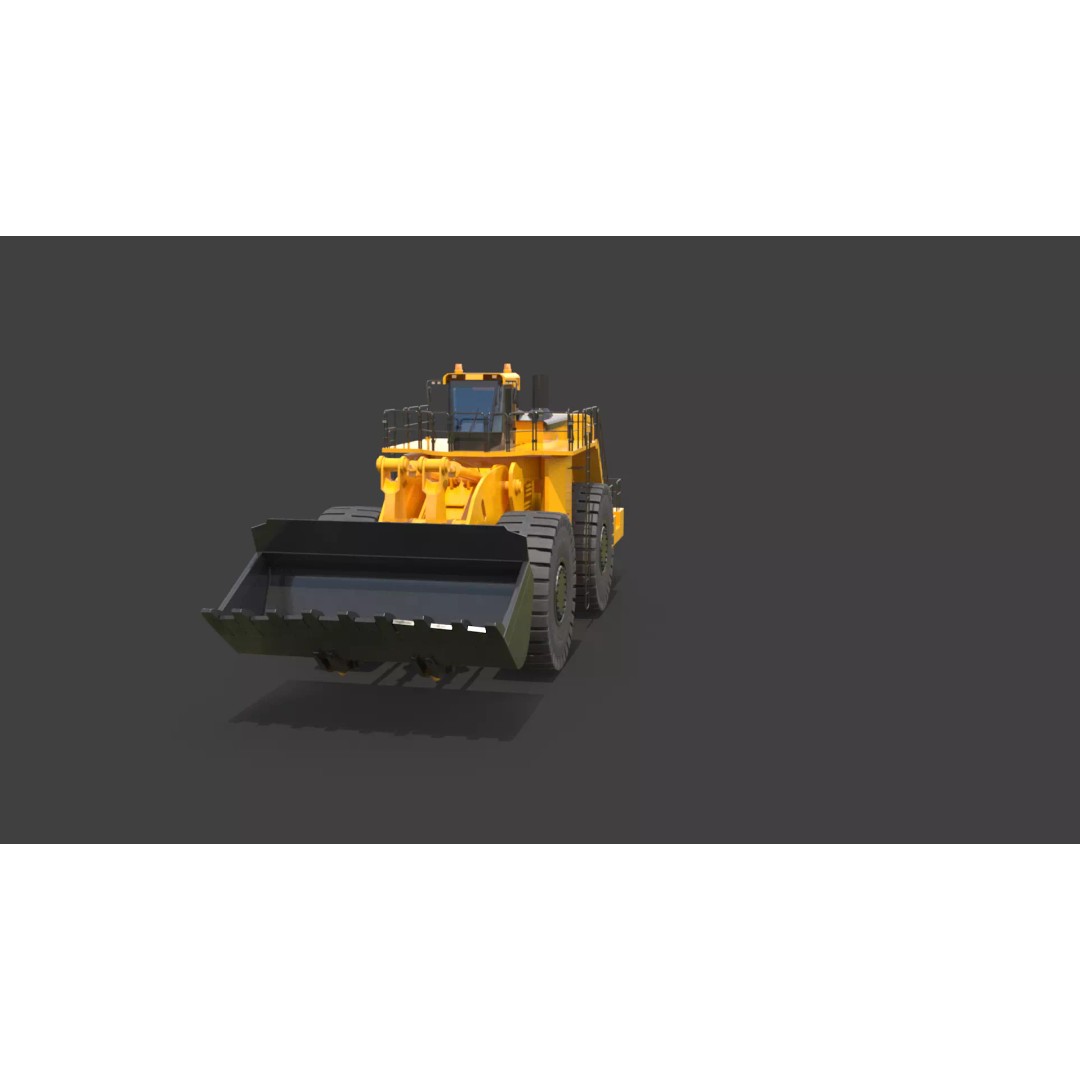 Heavy Wheeled Loader 3D Model – Detailed Industrial Vehicle, FBX - View 24
