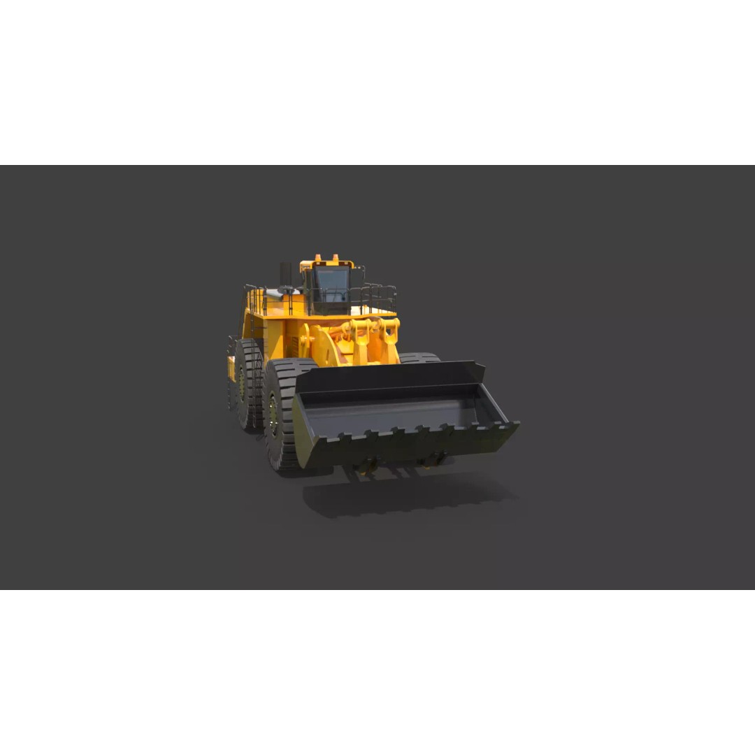 Heavy Wheeled Loader 3D Model – Detailed Industrial Vehicle, FBX - View 25