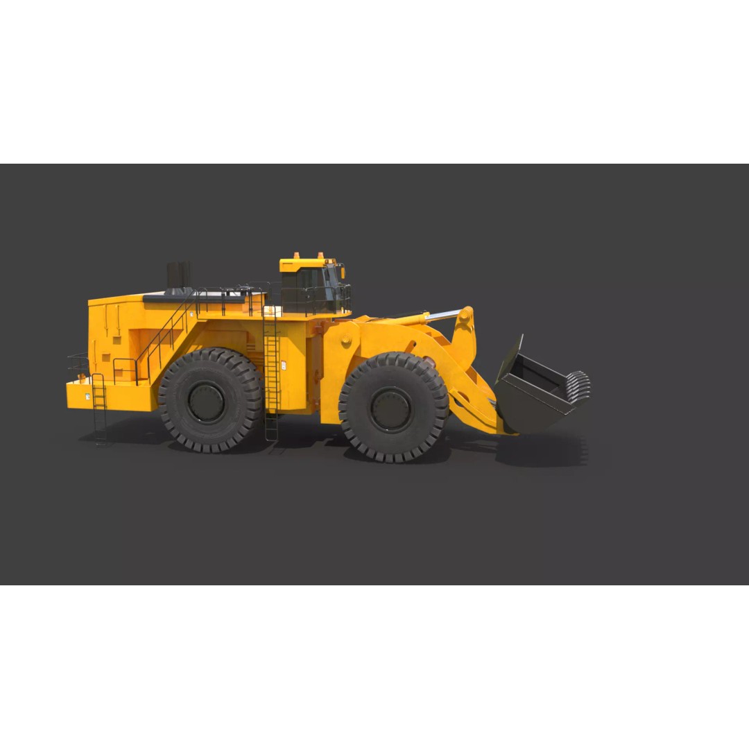Heavy Wheeled Loader 3D Model – Detailed Industrial Vehicle, FBX - View 27