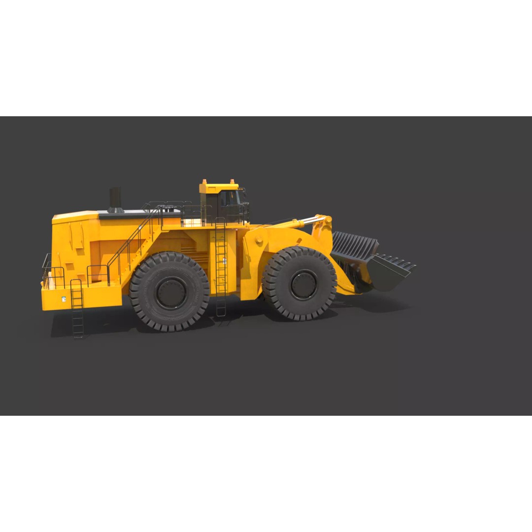 Heavy Wheeled Loader 3D Model – Detailed Industrial Vehicle, FBX - View 28