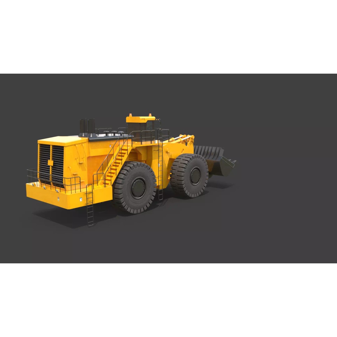 Heavy Wheeled Loader 3D Model – Detailed Industrial Vehicle, FBX - View 29